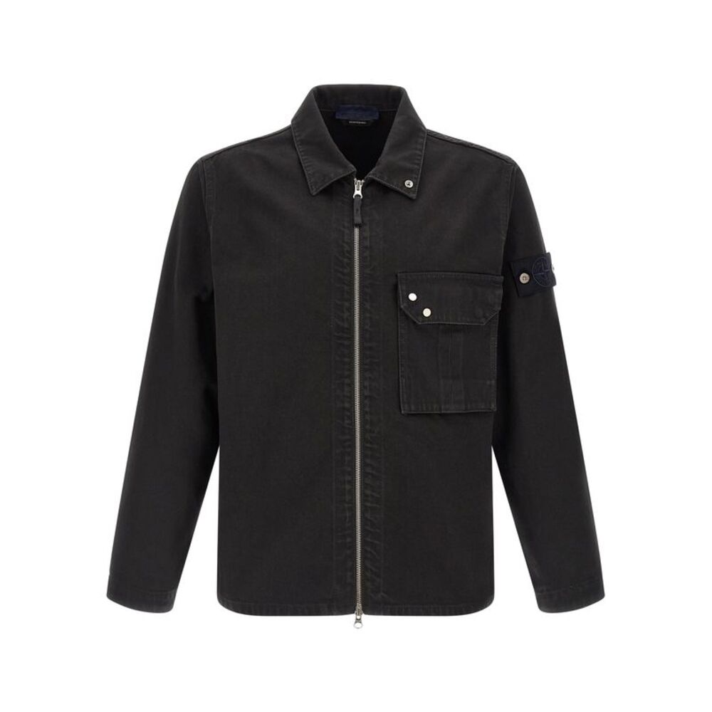 Stone Island Black Cotton Men's Blouse